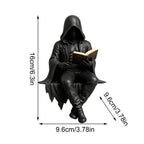 Halloween  Aesthetic Spooky Statue Figurine Bookshelf Decor Goth Fantasy Art Mystery Man Decor for Table Centerpiece Shelf