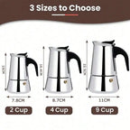 12Cup Coffee Maker Stainless Steel Espresso Maker 600ML Moka Pot Espresso Maker For Home Kitchen Camping Coffee Pot