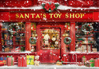 Christmas Photography Backdrop Vinyl Santa's Toy Shop Decoration Backdrop for Xmas Party Supplies Photo Background Studio Decor