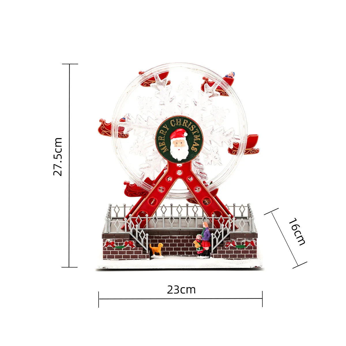 Christmas Shine Ferris Wheel Music Box Desktop Ornament Living Room Bedroom Store Display Window Festive Atmosphere Decoration