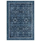 Rug for Living Room, Machine Washable, Non-Slip,Stain & Water Resistant, Low-Pile Moroccan Trellis Hallway Vintage Foldable Rug