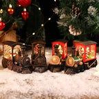 Christmas Gift Christmas Crystal Ball Ornaments LED Lights Train Santa Claus Merry Christmas Decoration for Home Party Xmas