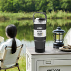 1PCS 30oz Solid Color Double Wall Stainless Tumbler, with Lid And Straw, Keep Warm 12h And Ice 24h, Insulated, Outdoor Stainless