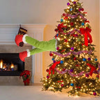 Christmas Tree Decoration Plush Door Decoration Santa Elf Legs Decoration Home Hanging Ornaments Children Gift Surprise Supplies
