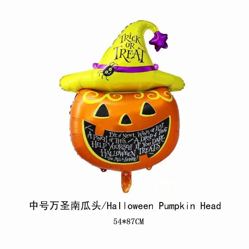Halloween Pumpkin Ghost Balloons Halloween Decoration Spider Foil Balloon Bat Globos Halloween Party Supplies Inflatable Kid Toy