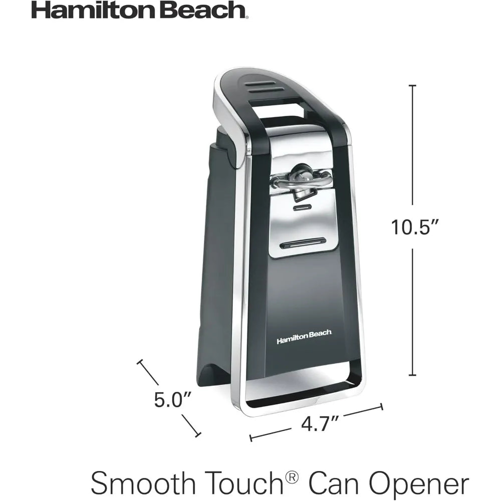 Hamilton Beach Smooth Touch Electric Automatic Can Opener Easy Push Down Lever Eliminates Sharp Edges Opens All Standard-Size