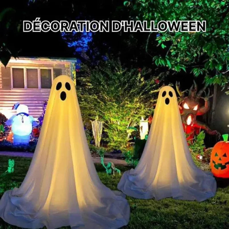 Halloween Ghost Hanging with String Lights Spooky Ghost Lighted Spooky for Home Indoor Garden Yard Lawn Party Prop Decorat