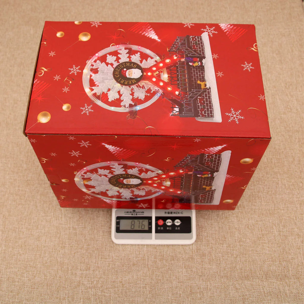 Christmas Shine Ferris Wheel Music Box Desktop Ornament Living Room Bedroom Store Display Window Festive Atmosphere Decoration
