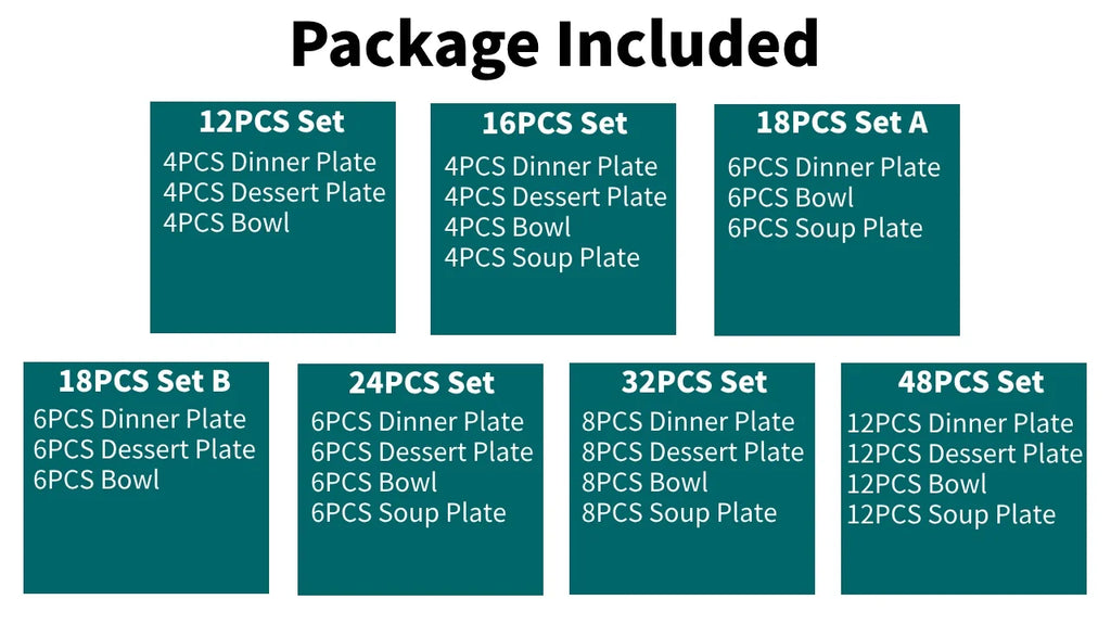 Vancasso 12/16/18/24 Piece Ceramic Dinnerware Set Stoneware Bohemian Style with Dinner/Dessert Plate/Cereal/Pasta Bowl For 6