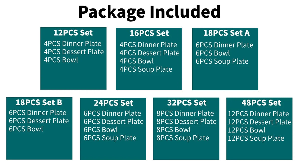 Vancasso 12/16/18/24 Piece Ceramic Dinnerware Set Stoneware Bohemian Style with Dinner/Dessert Plate/Cereal/Pasta Bowl For 6