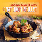 3PCS Cast Iron Skillet Set (6/8/10 Inch)  Pre-Seasoned, Heavy-Duty Pans for Oven, Grill & Campfire, Even Heat, Non-Stick Surface