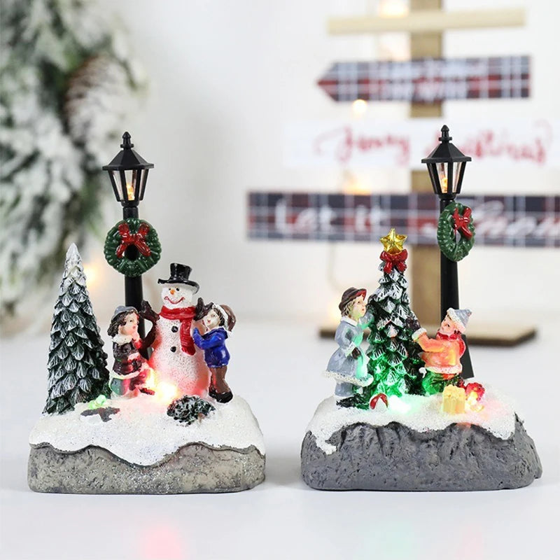Christmas House Light Decorations For Home Ornaments Kids Xmas Gift New Year 2025 Navidad Decor Bedroom Night Light With Battery