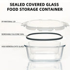 24PCS (12containers+12lids) High Borosilicate Glass Food Storage Containers Set - Leakproof Airtight Lids Perfect for Meal Prep