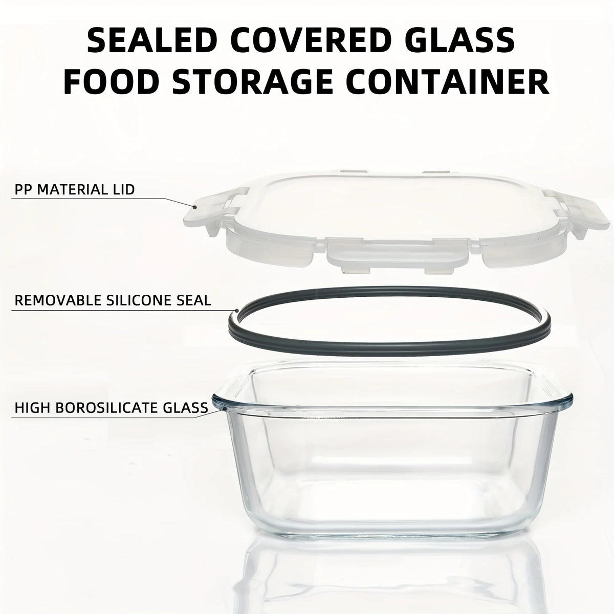24PCS (12containers+12lids) High Borosilicate Glass Food Storage Containers Set - Leakproof Airtight Lids Perfect for Meal Prep