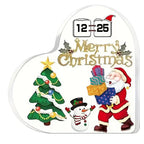 Christmas Atmosphere Heart Acrylic Ornament Desktop Decoration Transparent Stand