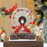 Christmas Shine Ferris Wheel Music Box Desktop Ornament Living Room Bedroom Store Display Window Festive Atmosphere Decoration