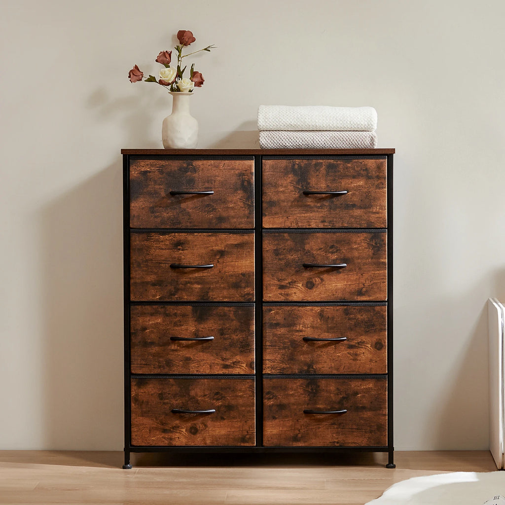 MCQ Fabric 8 Drawers Cabinet For Living Room Beside Nightstand Dresser Tables Storage Closet Chest Clothes Display Furniture