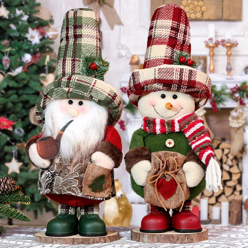 Christmas decorations - Nordic style miniature figurines - Christmas ornaments - Old man snowman doll decorations