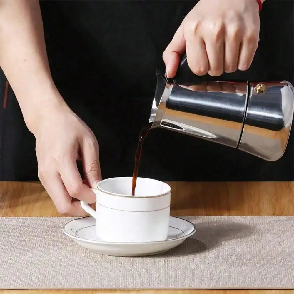12Cup Coffee Maker Stainless Steel Espresso Maker 600ML Moka Pot Espresso Maker For Home Kitchen Camping Coffee Pot