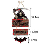 Halloween Paper Hanging Sign Spooky Pumpkin Witch Ghost Front Door Hanger Welcome Sign DIY Halloween Party Decoration 2023
