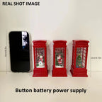 Christmas Phone Booth Lights Santa Claus Snowman Gifts Window Scene Ornament Christmas Party Decortion Xmas Party Home