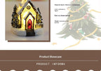 Christmas Led Light House Christmas Tree Ornaments LED Resin Small Village House Xmas Glow Decor Gift Happy New Year Decors DC05