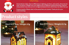 Christmas Led Light House Christmas Tree Ornaments LED Resin Small Village House Xmas Glow Decor Gift Happy New Year Decors DC05
