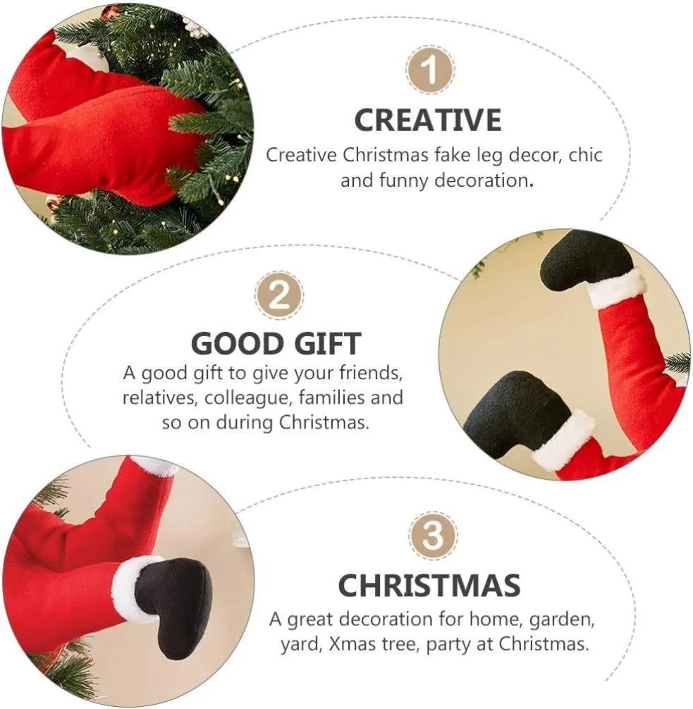 Christmas Tree Decoration Plush Door Decoration Santa Elf Legs Decoration Home Hanging Ornaments Children Gift Surprise Supplies
