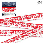 Halloween Party Decoration Warning Tape Scary Caution Tape Roll Hazard Warning Tape Indoor Outdoor Spooky DIY Prop Decorations