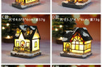 Christmas Led Light House Christmas Tree Ornaments LED Resin Small Village House Xmas Glow Decor Gift Happy New Year Decors DC05