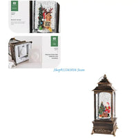 Christmas Decorative Snow Lanterns with LED Light Automatic Snowfall Effect Battery Operated Holiday Homes Decors