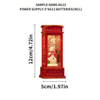 Christmas Phone Booth Lights Santa Claus Snowman Gifts Window Scene Ornament Christmas Party Decortion Xmas Party Home