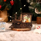 Christmas Gift Christmas Crystal Ball Ornaments LED Lights Train Santa Claus Merry Christmas Decoration for Home Party Xmas
