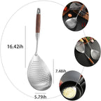 Stainless Steel Spider Strainer Skimmer Ladle for Cooking and Frying, Kitchen Utensils Wire Strainer Pasta Spoon
