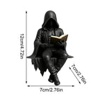 Halloween  Aesthetic Spooky Statue Figurine Bookshelf Decor Goth Fantasy Art Mystery Man Decor for Table Centerpiece Shelf