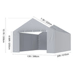 SucceBuy Carport Replacement Canopy Cover Garage Top Tent Shelter Tarp Heavy-Duty Waterproof & UV Protected （Frame Not Include）