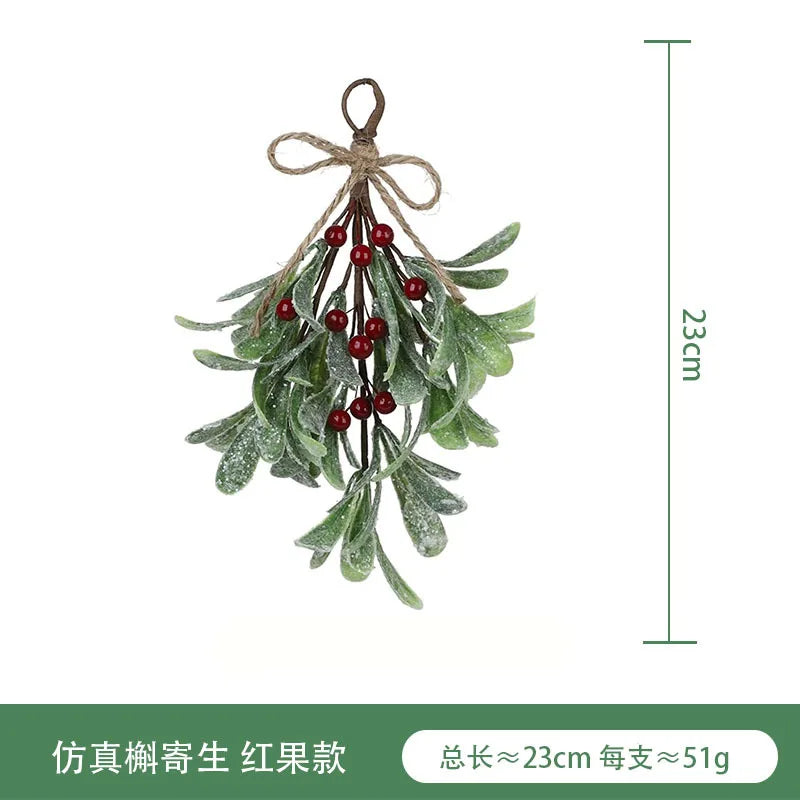 Frost Mistletoe Decorations Versatile Artificial Christmas Ornaments for Trees Fireplaces Holiday Home Wedding Party Decoration
