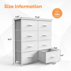 JHK Dresser Children's Wardrobe For Bedroom With 8 Fabric Drawers Storage Cabinet Steel Frame Assembly Closet For Home Furniture