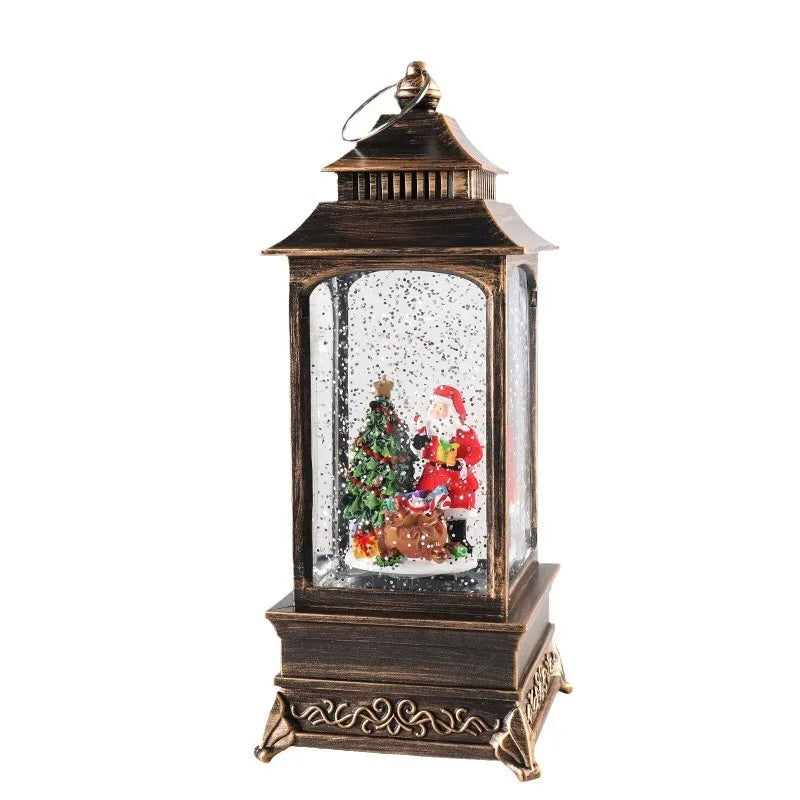 LED Christmas Lanterns Crystal Balls Music Boxes Snowflakes Snowfall Lanterns Christmas and New Year Gifts Hanging Ornaments