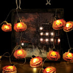 Halloween Led Lights String Twinkle Party Festoon Light Decoration Skull Pumpkin Bat Outdoor Lights Garland Street Portable