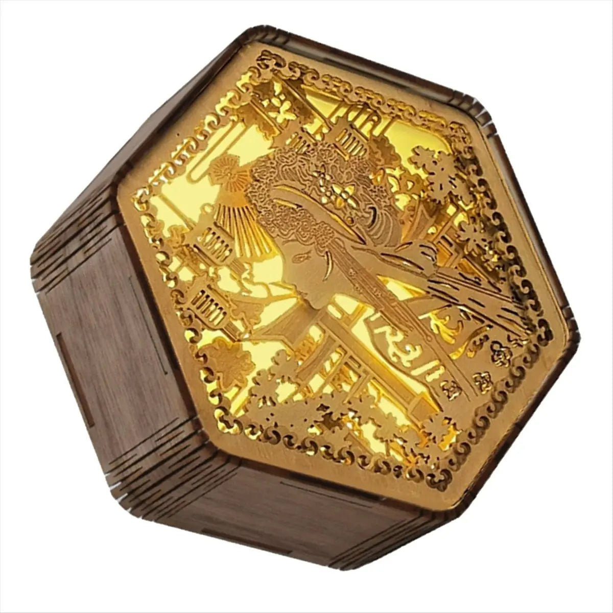 Creative Christmas Gifts Wooden Carving Lamps, Gifts, Cultural Crafts, Bedside Table Decorations, Desk Lamp