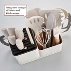 19-in-1 Kitchen Knife & Silicone Utensil Combo Set, Heat Resistant Cooking Tools with Detachable Storage Organizer