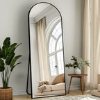 59x16 64x21 71x26 Black Arched Full-Length Mirror Free Standing Full Body Floor Mirror for Home Decor And Styling