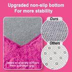 Hot Pink Soft Shaggy Non-Slip Rugs for Living Room/Bedroom/Nursery–Luxury Plush Carpet with 4 Rug Stickers,Ideal Room Decor Rug