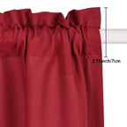 4pcs Light Filtering Curtains - Elegant Colour Fade-Resistant Polyester with Rod Pocket Design, Perfect for Living Room, Bedroom