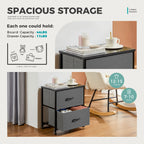 MCQ 2 Fabric Drawers Living Room Cabinet Storage Display Nightstand Bedside Coffee Sofa Tea Table Cabinets For Furniture