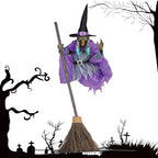Halloween Decoration Flying Witch with Scary Sounds & Lights Large Hanging Luminous Soundmaking Bar House Horror Decoration
