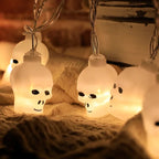 Halloween Led Lights String Twinkle Party Festoon Light Decoration Skull Pumpkin Bat Outdoor Lights Garland Street Portable