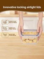 48pcs, Sealed Food Storage Containers with Lids, Plastic Kitchen Pantry, Dry Cargo Jars of Lactose, Grain, Flour, Sugar, Labeled