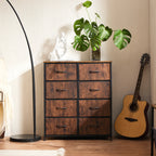 MCQ Fabric 8 Drawers Cabinet For Living Room Beside Nightstand Dresser Tables Storage Closet Chest Clothes Display Furniture